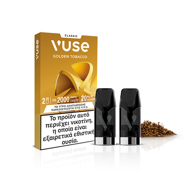 Vuse κάψουλες Golden Tobacco 18mg έξτρα έντονη γεύση